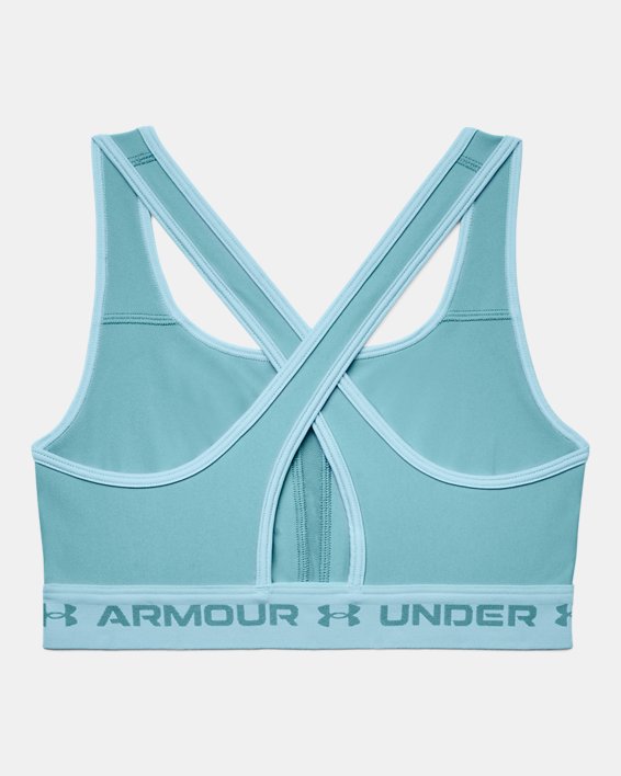 Dames sport BH Armour® Mid Crossback, Blue, pdpMainDesktop image number 10